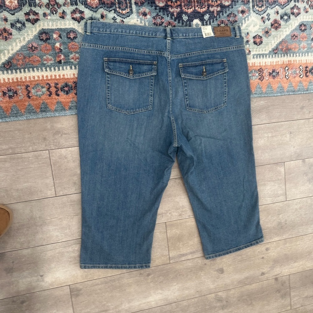 New Y2K Chaps Plus Women’s Denim Capri Jeans Size 22w Denim Elle Capri Jeans - Picture 15 of 16